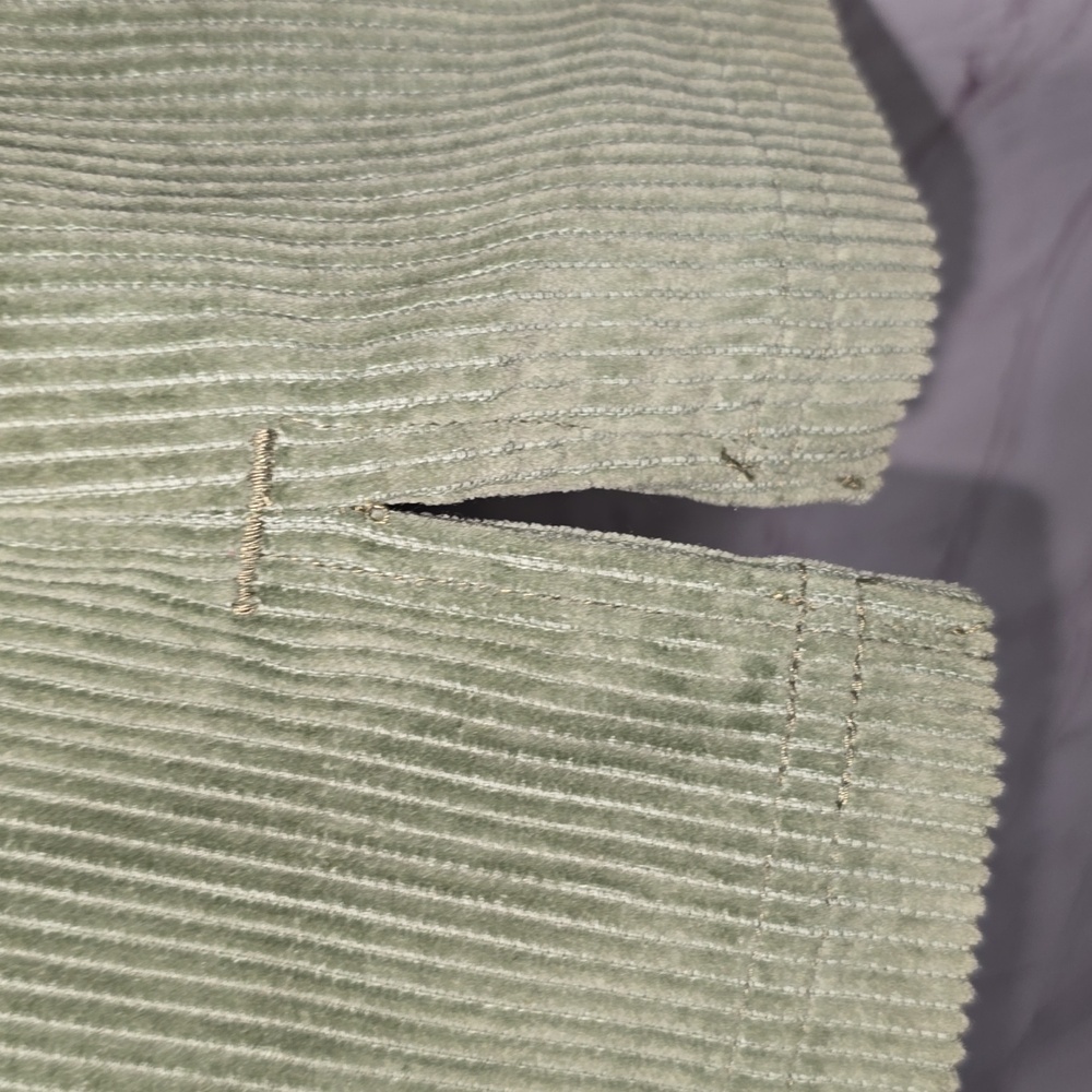 VTG Baxter & Wells Cotton Green Corduroy Fall Vest Womens Size Large - Picture 12 of 14